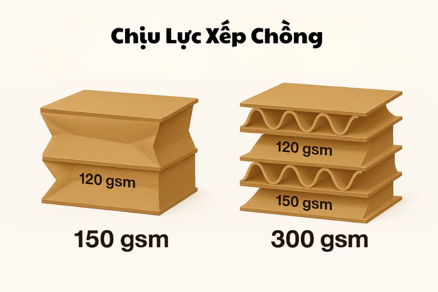 Ảnh: Thùng carton chịu lực xếp chồng